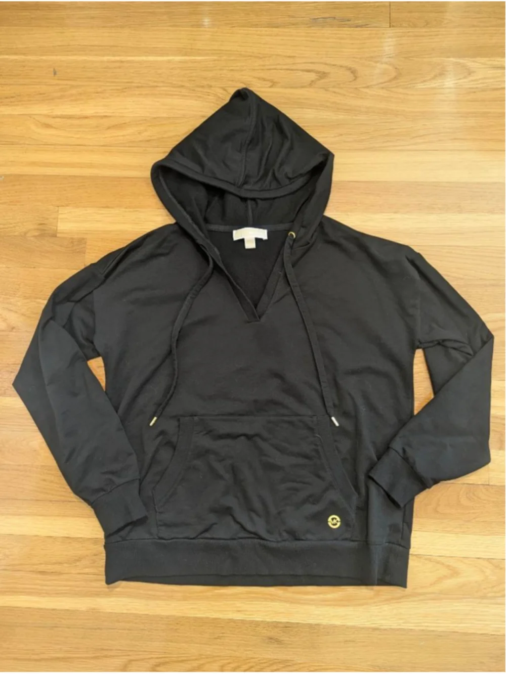 Michael Kors Black Hoodie Large Gold Accents